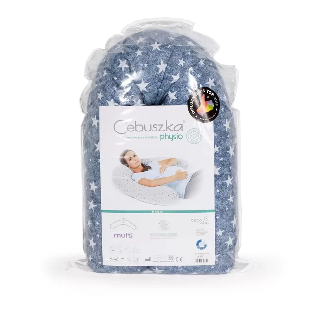 Cebababy Maitinimo pagalvė MULTI, džinsai, mėlyna, žvaigždutės &ndash; nuotrauka 3