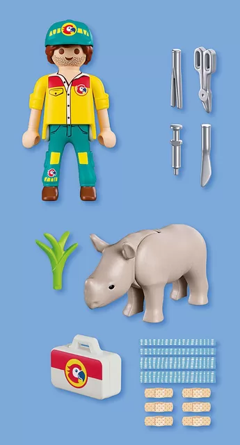 PLAYMOBIL DuoPack Ranger with Rhino 72025 &ndash; nuotrauka 3