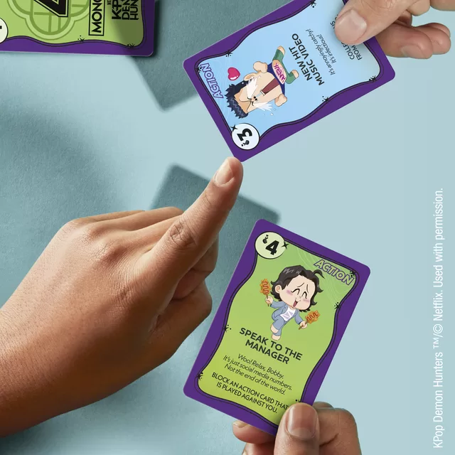 MONOPOLY Kortų žaidimas &bdquo; Deal: KPOP Demon hunters&ldquo;, EN &ndash; nuotrauka 7