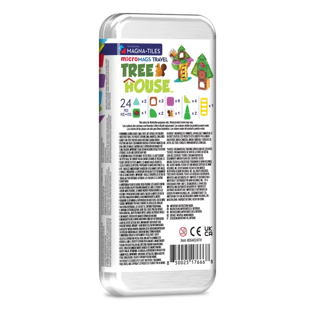 MAGNA-TILES MICROMAGS Kelioninis konstruktorius &bdquo;Treehouse&ldquo;, 24 det. &ndash; nuotrauka 2