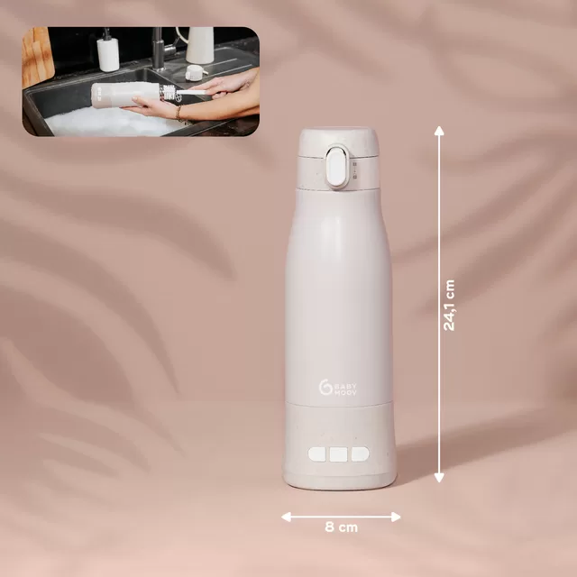 Babymoov &scaron;ildytuvas kelioninis Moov & Feed kreminis A002103 &ndash; nuotrauka 3