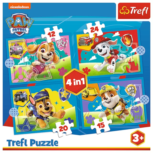 PAW PATROL TREFL 4 dėlionių rinkinys &bdquo;&Scaron;uniukas-patrulis&ldquo; &ndash; nuotrauka 2