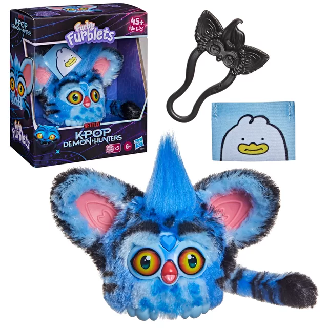 FURBY KPOP DEMON HUNTERS Interaktyvus žaislas &bdquo;Furblets Delivery Derpy Tiger&ldquo;, 7,6 cm &ndash; nuotrauka 4
