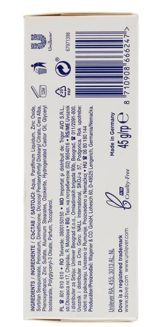 Dove BABY kremas nuo i&scaron;&scaron;utimų 45 g., NAPPY CREAM RICH MOISTURE &ndash; nuotrauka 3