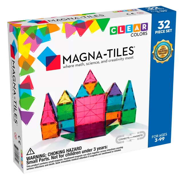 MAGNA-TILES Magnetinis permatomas konstruktorius, 32 det. &ndash; nuotrauka 2