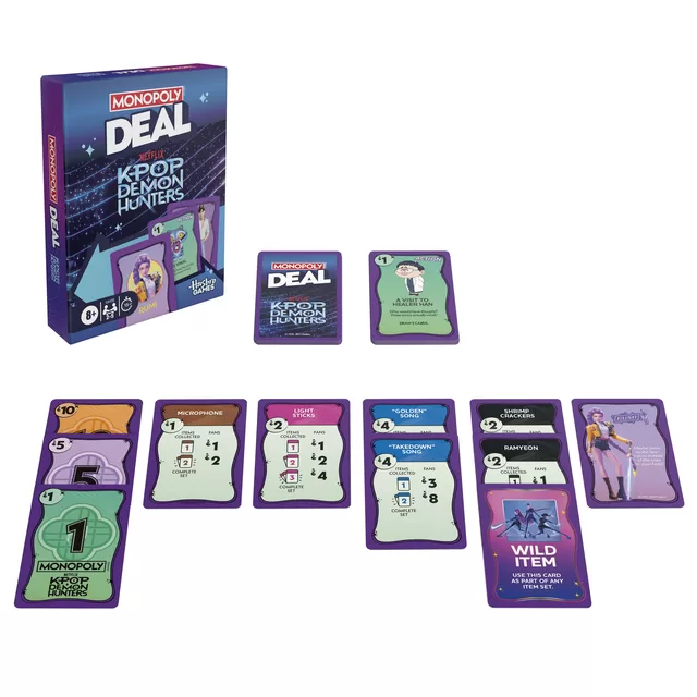 MONOPOLY Kortų žaidimas &bdquo; Deal: KPOP Demon hunters&ldquo;, EN &ndash; nuotrauka 3